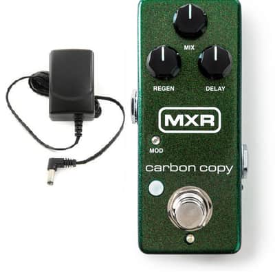 MXR M299 Carbon Copy Mini Analog Delay Guitar Effect Pedal Regen, Mix, Delay Controls & Adapter image 1
