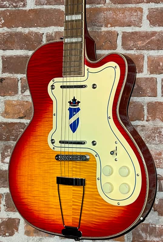 Kay K161 Thin Twin By Roger Fritz-Limited Reissue, Cherry Sunburst, Includes The Deluxe Kay Tuxedo Case & Pro Setup ! image 1