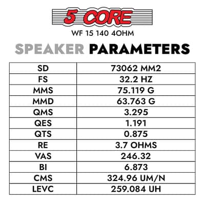 5 Core 15 Inch Car Woofer Audio Pair 900W Combined 4Ohm Deep Bass Subwoofer Component Speaker System image 8