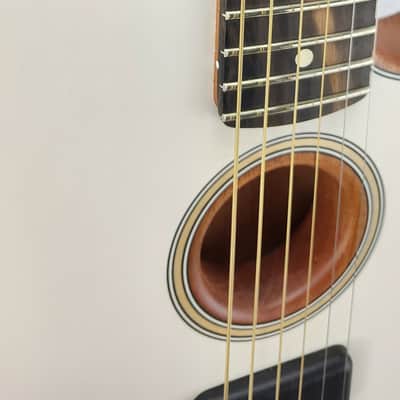 Fender American Acoustasonic Jazzmaster 2021 - Present - Arctic White w/ padded gig bag image 8