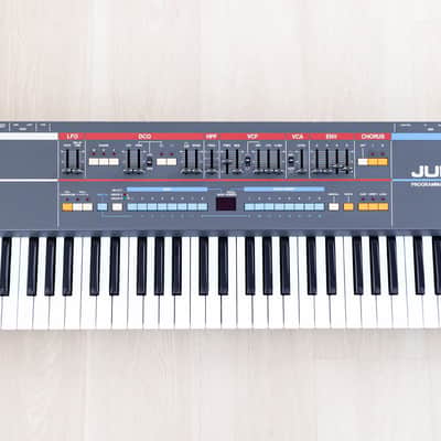 1984 Roland Juno-106 Vintage Analog Synthesizer, Serviced 120v w/ Case