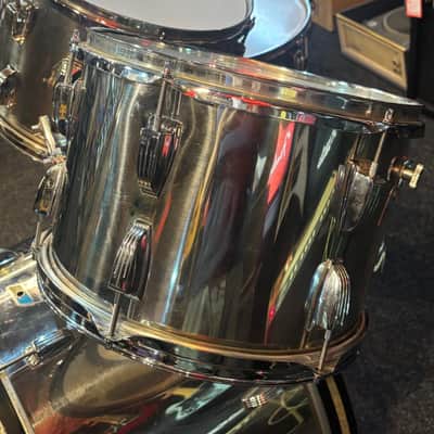 Ludwig Big Beat Late-70s 24" 4-piece Stainless Steel Drum Kit image 18