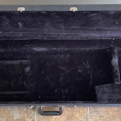 Fender Precision, Jazz Bass case, left-handed early 1980's Black Tolex image 2
