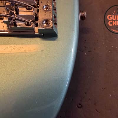 1997 Fender Roscoe Beck V 5-String Bass Teal Green Metallic OHSC image 15