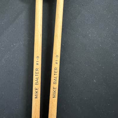 Vintage Mike Balter 1B Oval Black Rubber, Extra Soft Marimba Mallets, Birch - MINT image 6