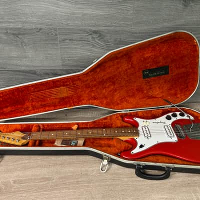 1965 Magnatone Tornado X-15 Red Sparkle Electric Guitar with Hard Case #2687 image 23