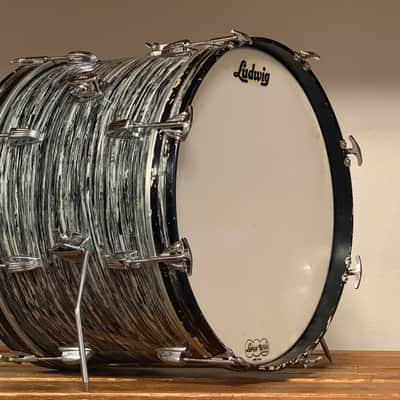1964 Ludwig 20" Oyster Black Pearl 14x20 Bass Drum image 3