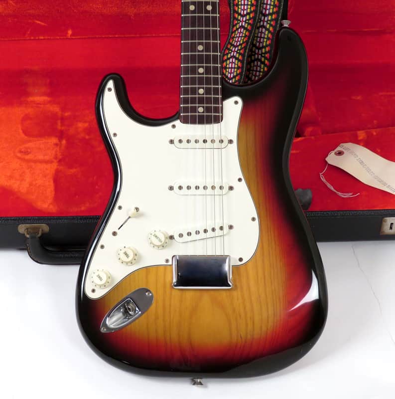 1975 Fender Stratocaster Left Handed - 7 1/4 Pounds! - Sunburst Finish - Rosewood Fingerboard - Original Case image 1