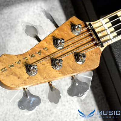 Lakland US Custom 55-94 Standard - Natural w/Roasted Birdseye Maple Neck, Birdseye Maple FB image 4