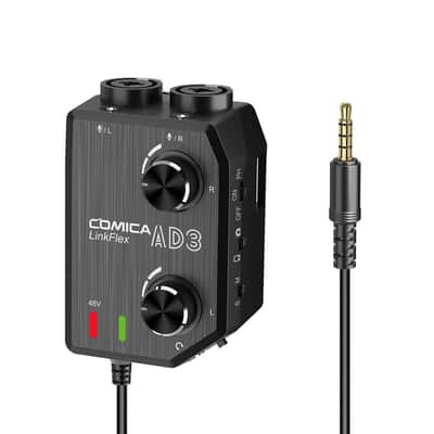 Comica LINKFLEX-AD3 Dual-Channel Audio Mixer for Camera and Smartphones image 1