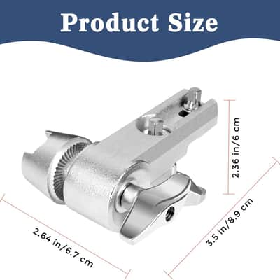 Snare Drum Hoop Clamp Multifunctional External Snare Drum Clamp Ajustable Drums Set Mountiing Clamps Drums Hoops Mounting Bracket for Cowbell, Jam Block, Tambourine, Splash Cymbal Silver image 2