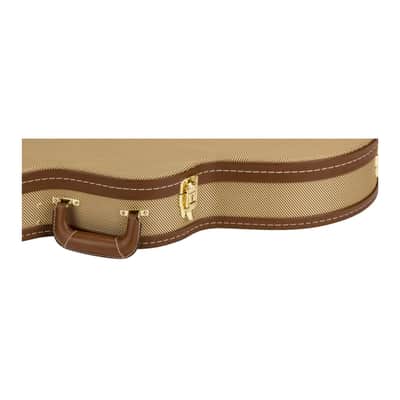 Gretsch G2420T Tweed Hard Shell Case with Center Storage Compartment and Plush Interior for Streamliner Electric Guitar (Brown) image 5