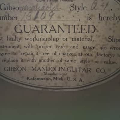 1911 The Gibson A-1 Mandolin, Free Shipping! image 3