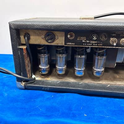 Fender Showman 2-Channel 85-Watt Guitar Amp Head 1966 - Black Panel image 10