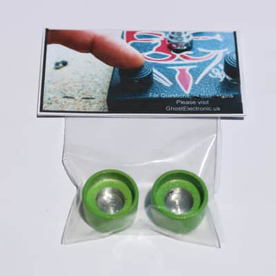 Ghost Electronic Footswitch Covers 2 Texture Lime Pedal Topper Aluminum Guitar Knob 2022 image 4