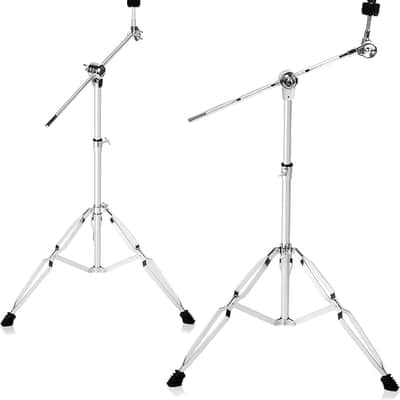 2Pack Standard Cymbal Boom Stand Double Braced Adjustable Cymbal Stand 28"-47.2" for Drum Hardware Percussion Mount Holder Gear Set Drum Hardware Set for Mounting Crash, Ride, Splash Cymbals image 1