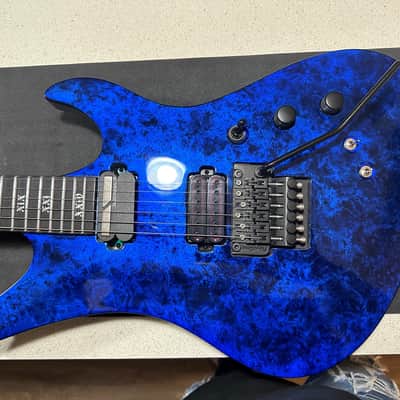 Schecter Avenger FR S Apocalypse Blue Reign 2022 - Blue image 1