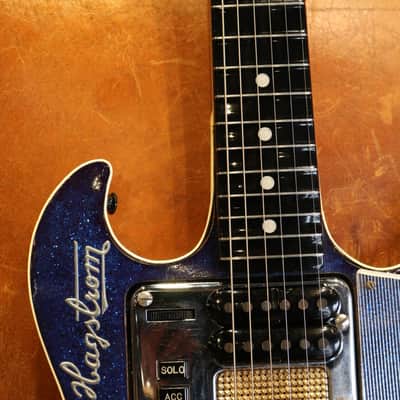 Hagstrom Deluxe A Batman 1960's Sparkle Blue image 7