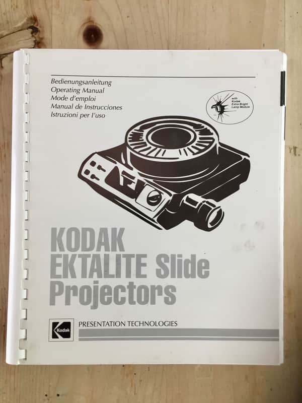 Kodak Ektalite Slide Projector Manual Model 2000 1500 1000 500 Spare Fuse image 1