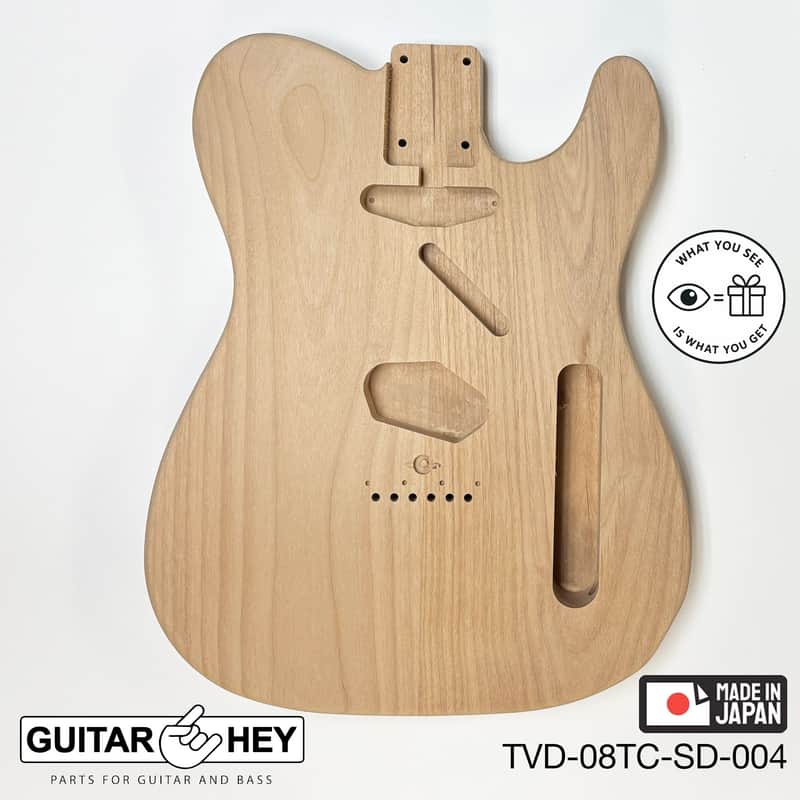 NEW Hosco JAPAN Unfinished Telecaster 62's Style Body, 2-piece - SANDED #004 image 1
