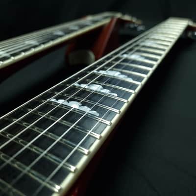 B.C. Rich Bich Legacy Double Neck 2009 Trans Red Made in Korea Rockfield Mafia pickups + OHSC image 5