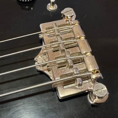 1997 Epiphone Rivoli Bass – Ebony Black Semi-Hollow, Cream Binding, Excellent Condition + Custom Strap & New Case image 22