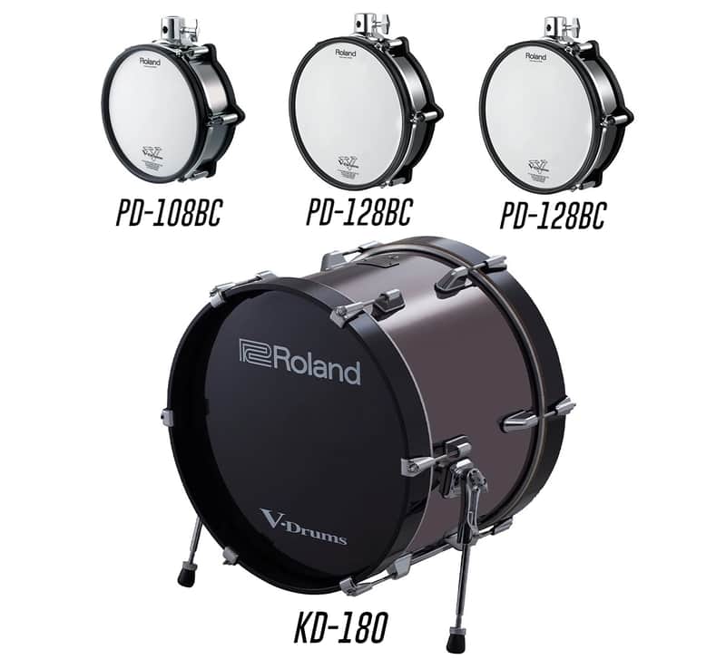 Roland KD-180 18" Bass Drum (x1), PD-128bc (x2), PD-108bc (x1), ALL NEW, Awesome Bundle ! image 1