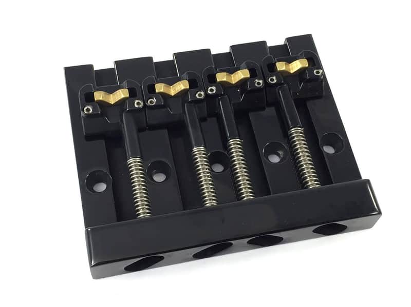 Hipshot Black MASSKICKER Bass Bridge for Top Load Fender P/Jazz Bass® 5K400B image 1