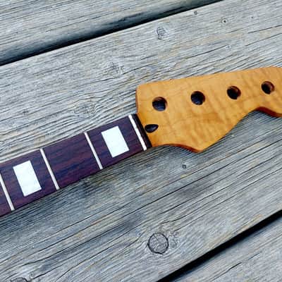 Precision Bass neck, flamed roasted maple image 1