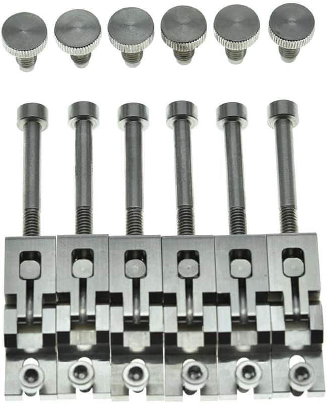 Guitar Stainless Steel Double Locking Tremolo Bridge Saddles and Screws for FR Tremolos image 1