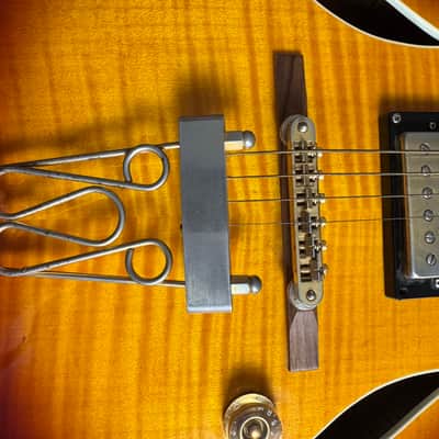 Dean Stylist Hollow Body Electric Guitar Flame Sunburst Korea w/ Hard Case image 3
