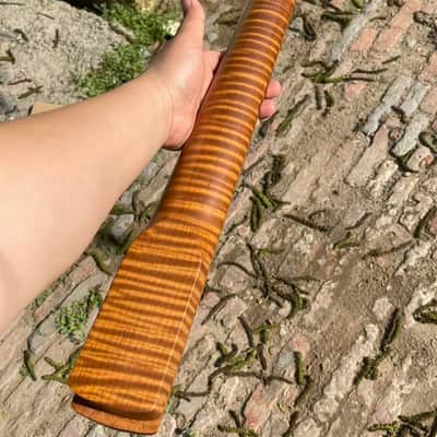 4-string electric bass neck jazz bass stainless steel 21frets Roasted flame Maple guitar neck 34inch hole 18mm Nut 38mm maple fingerboard image 1