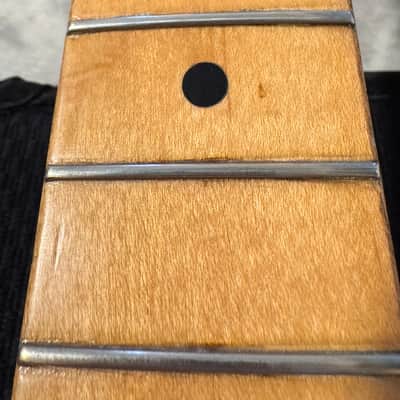 1976 Black Fender Stratocaster with Maple Fretboard, 3-Bolt Neck, new frets image 4