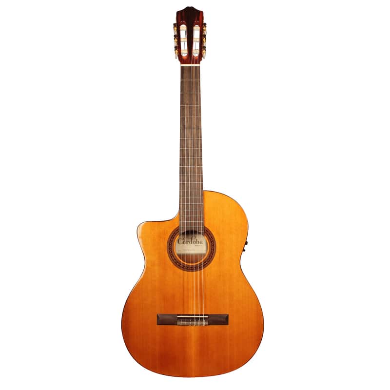 Cordoba C5-CE CD Left-Handed Cutaway Electric Classical Guitar - Cedar Top image 1
