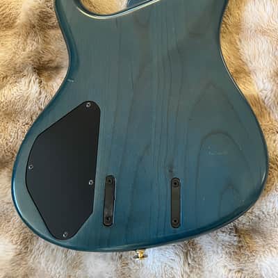 Super Rare 1989 1990 1992 Greco PXB-1200 PXB 1200 PXB1200 Phoenix 4 string Bass - Transparent Blue MIJ Japan Fujigen 26 frets brass nut P Duce pickups MIJ Ibanez Prestige HSC image 9