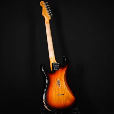 Fender Custom Shop Limited Edition Red Hot Hard Tail Stratocaster Heavy Relic- Faded Aged Chocolate 3 Tone Sunburst 2024 (CZ581284) image 16