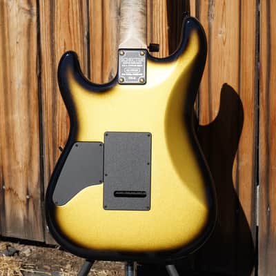 Schecter USA CUSTOM SHOP CET 50th Anniversary PROTOTYPE Metallic Gold w/Black Burst 6-String Electric Guitar w/ Black Tweed Case image 11