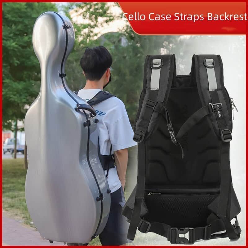 4/4 Cello shoulder Straps Nylon Belts Backrest Backpack Carring system image 1