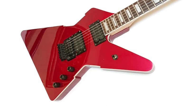 PEAVEY ROTOR EXP Floyd Rose in Candy Apple Red + Explorer Padded