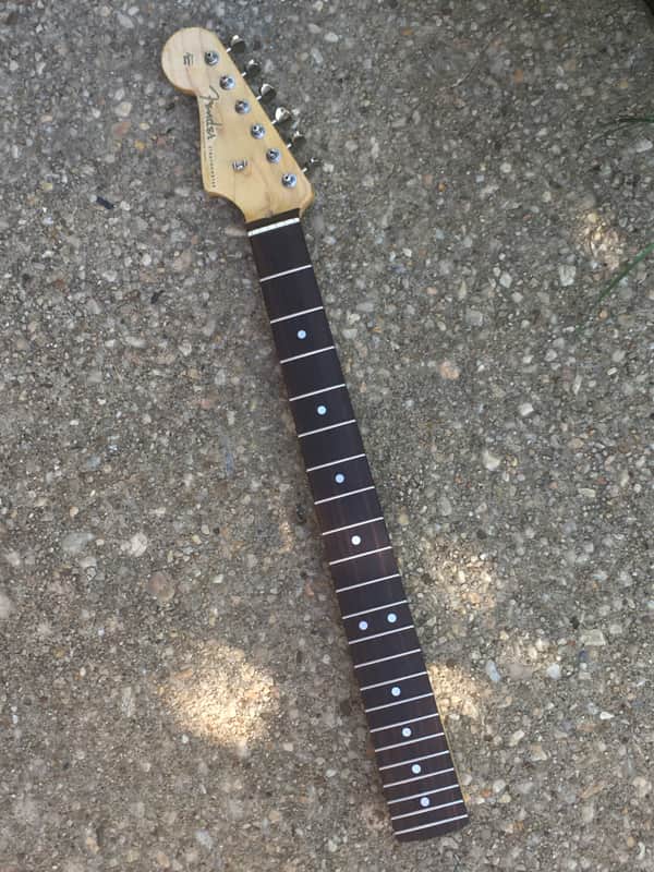 Lefty USA Made Musikraft Custom Aged Relic Strat Guitar Neck Amber Satin Fully Loaded Tuners image 1