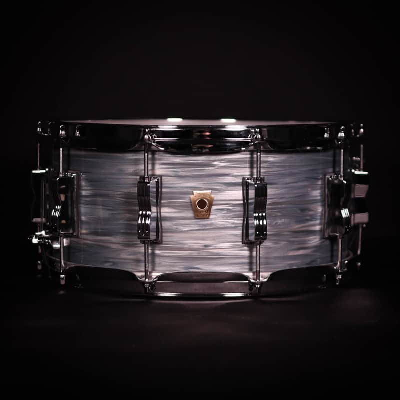 Ludwig 6.5" x 14" Classic Maple Snare Drum, Vintage Blue Oyster image 1