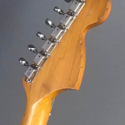 LEFTY! Vintage 1987 Fender ‘67 Strat Olympic White Blonde Custom Aged Nitro USA Swamp Ash Solid Body CTS Pots Blender Relic 6.9 Lb HSC image 12
