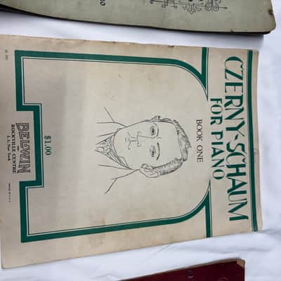 Vintage Lot of piano books -Used Antique old image 3