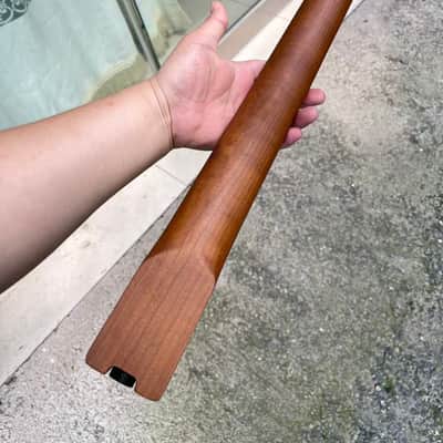 1 Headless 24frets roasted maple electric guitar neck c contour 25.5 spoke truss rod with lock image 4
