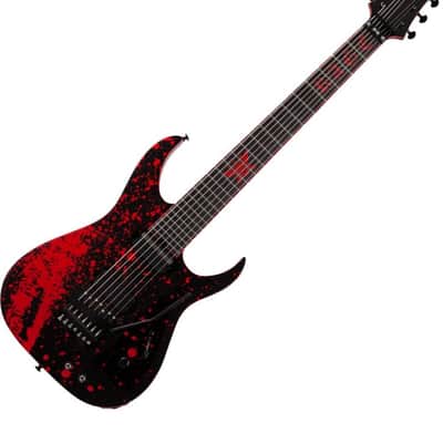 Schecter Sullivan King Banshee-7 FR-S Guitar Obsidian Blood Finish image 1