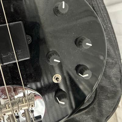 Lakland 55-02 custom black 5 string bass guitar great shape. image 9