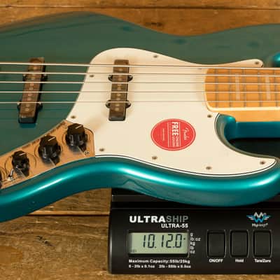Squier Classic Vibe Active 70s Jazz Bass V - Maple - Ocean Turquoise - 5-String image 8