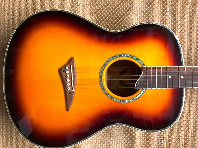 Dean Studio S Deluxe VS (Vintage Sunburst) Acoustic Guitar, Solid Spruce Top, Mahogany, Bag image 1