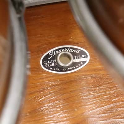 Slingerland 4pc Drum Kit Set Vintage 1970's 24/18/14/13" Mahogany image 7