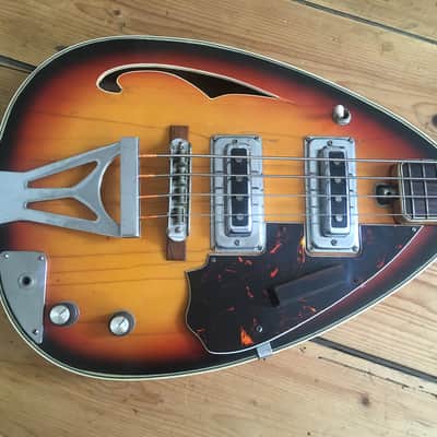 1960s Kawai Teardrop Bass Guitar Rare Japan Teisco image 1